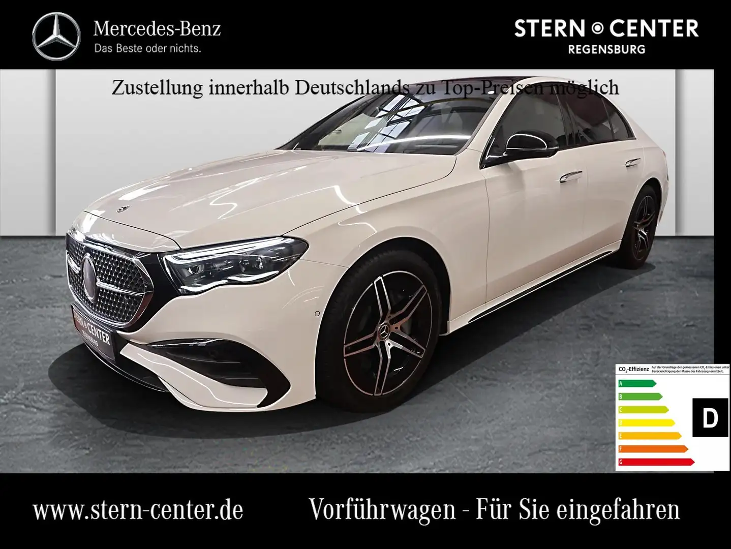Mercedes-Benz E 200 d Limo AMG+DIST+DIGITAL LIGHT+MEMORY+PANO+ Weiß - 1
