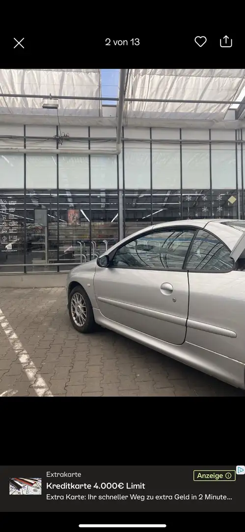Peugeot 206 CC - Cabriospaß im Sommer Silber - 2