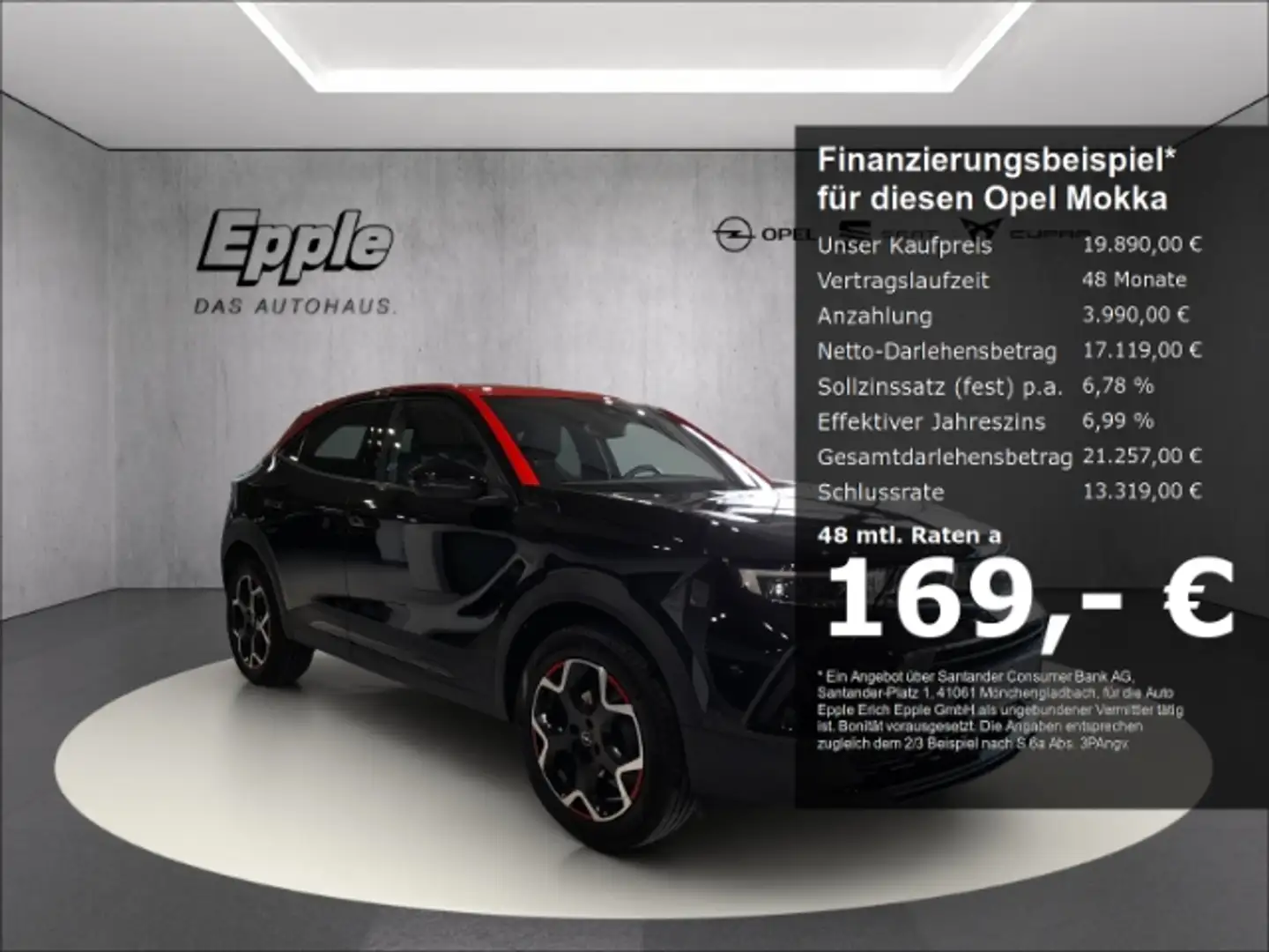 Opel Mokka GS Line Anzahlung 3990,- € Rate 169,-€ mit Garanti Schwarz - 1