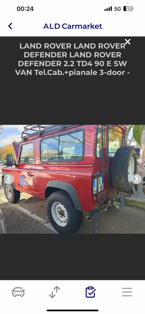 Land Rover Defender 90 2.2 TD4 30.000km!!! AUTOCARRO N1 Red - 1