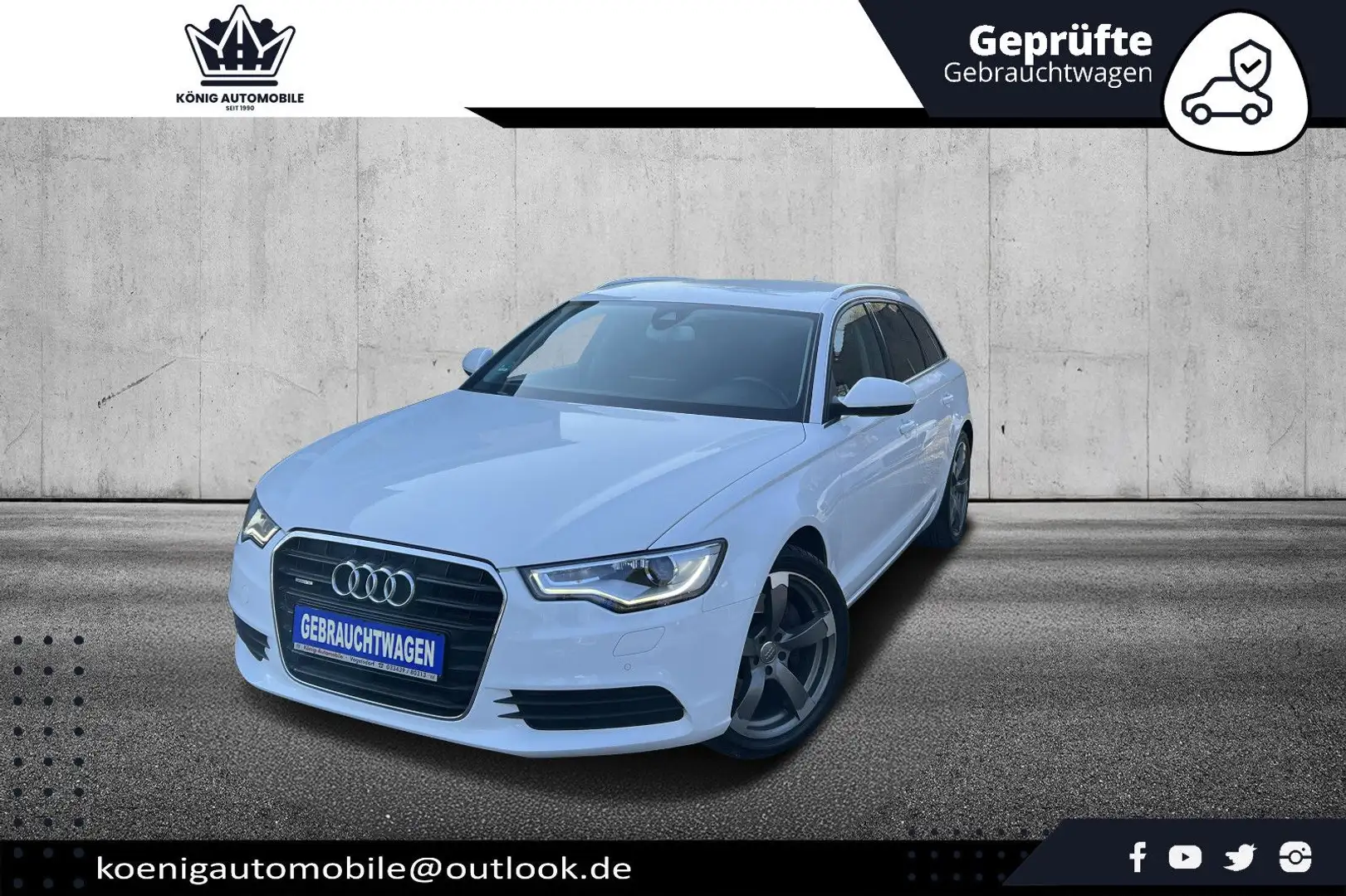 Audi A6 Avant 3.0 TDI quattro Aut./ Leder / Navi / 19 Blanc - 1