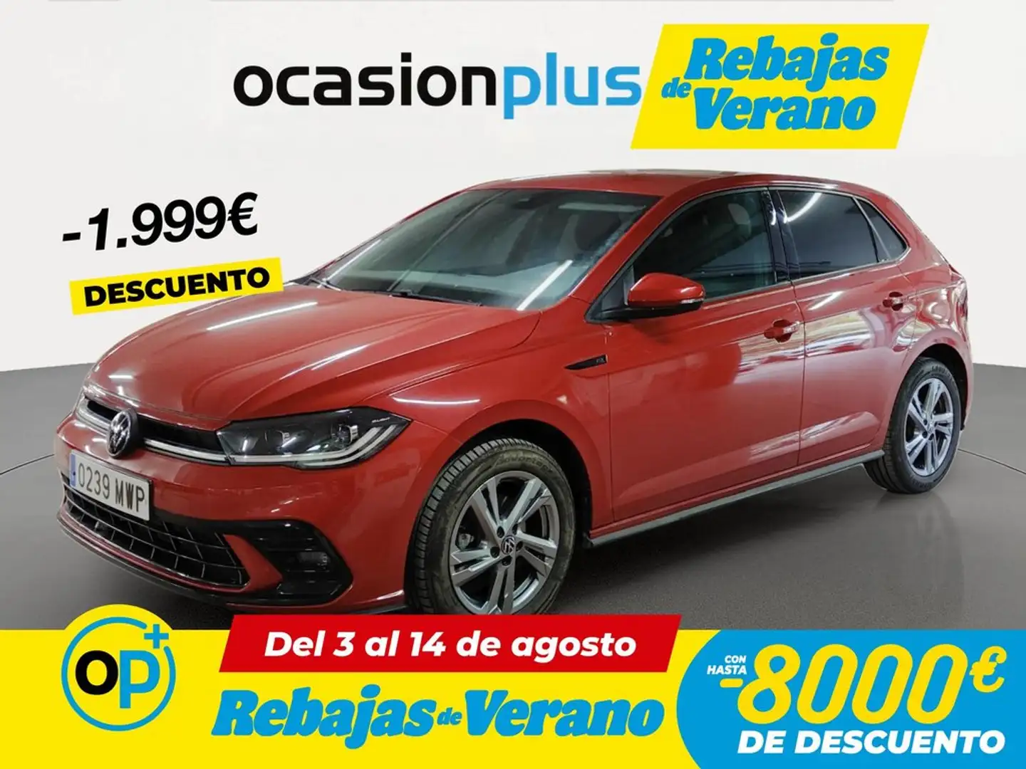 Volkswagen Polo 1.0 TSI R-Line DSG 85kW Rojo - 1