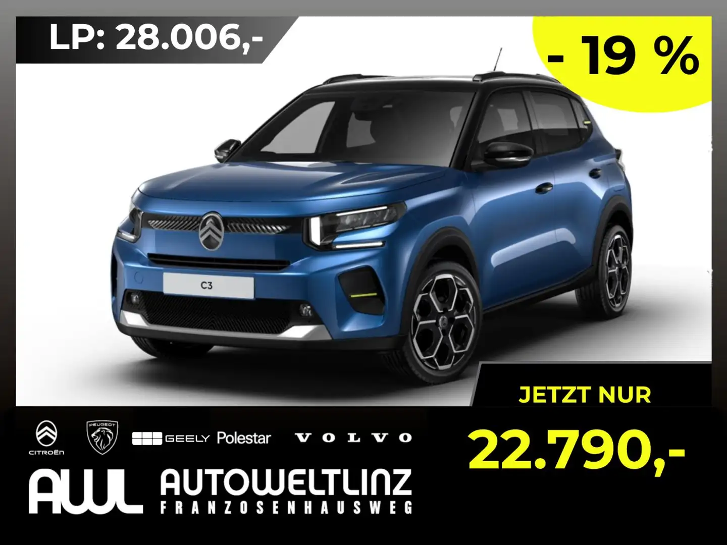 Citroen C3 110PS Hybrid MAX !!MEGADEAL!! Blau - 1