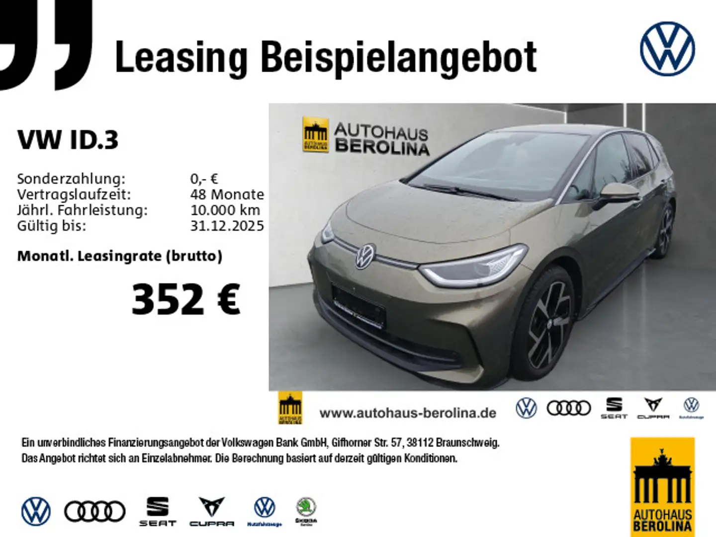 Volkswagen ID.3 Pro S *IQ-MATRIX*ACC*360°*AR-HuD*NAV*SHZ* Grün - 1