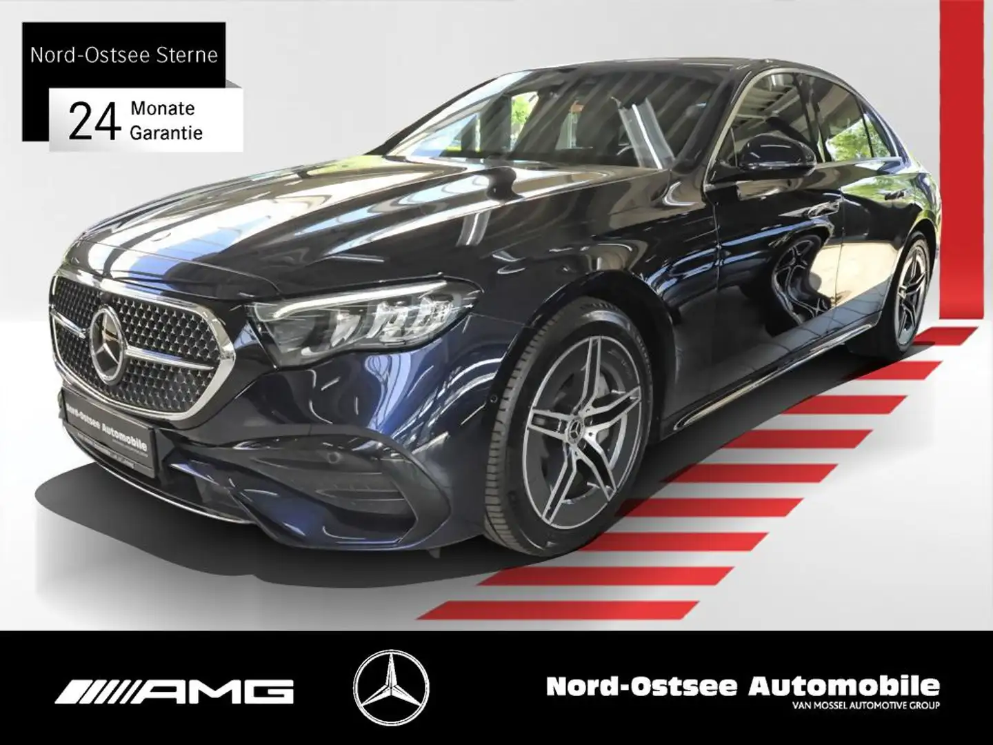 Mercedes-Benz E 220 d AMG KAMERA AHK DISTR. LED KEYLESS ADV. Blauw - 1