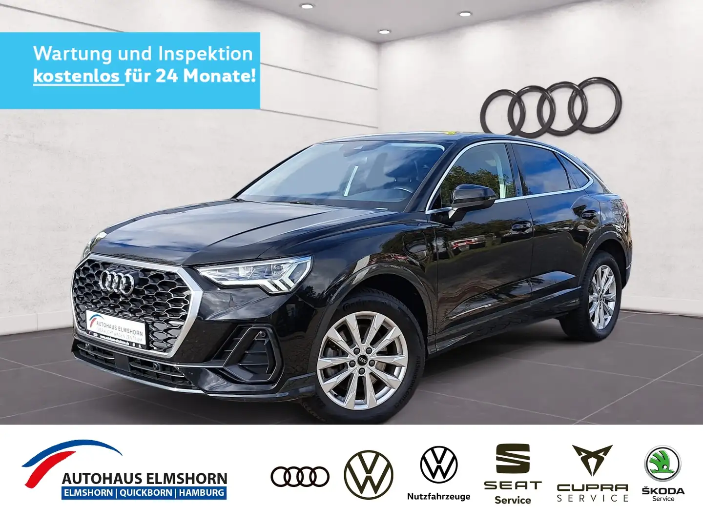 Audi Q3 Sportback 45 TFSIe S tronic AHK PANO NAV KAM GRA Zwart - 1