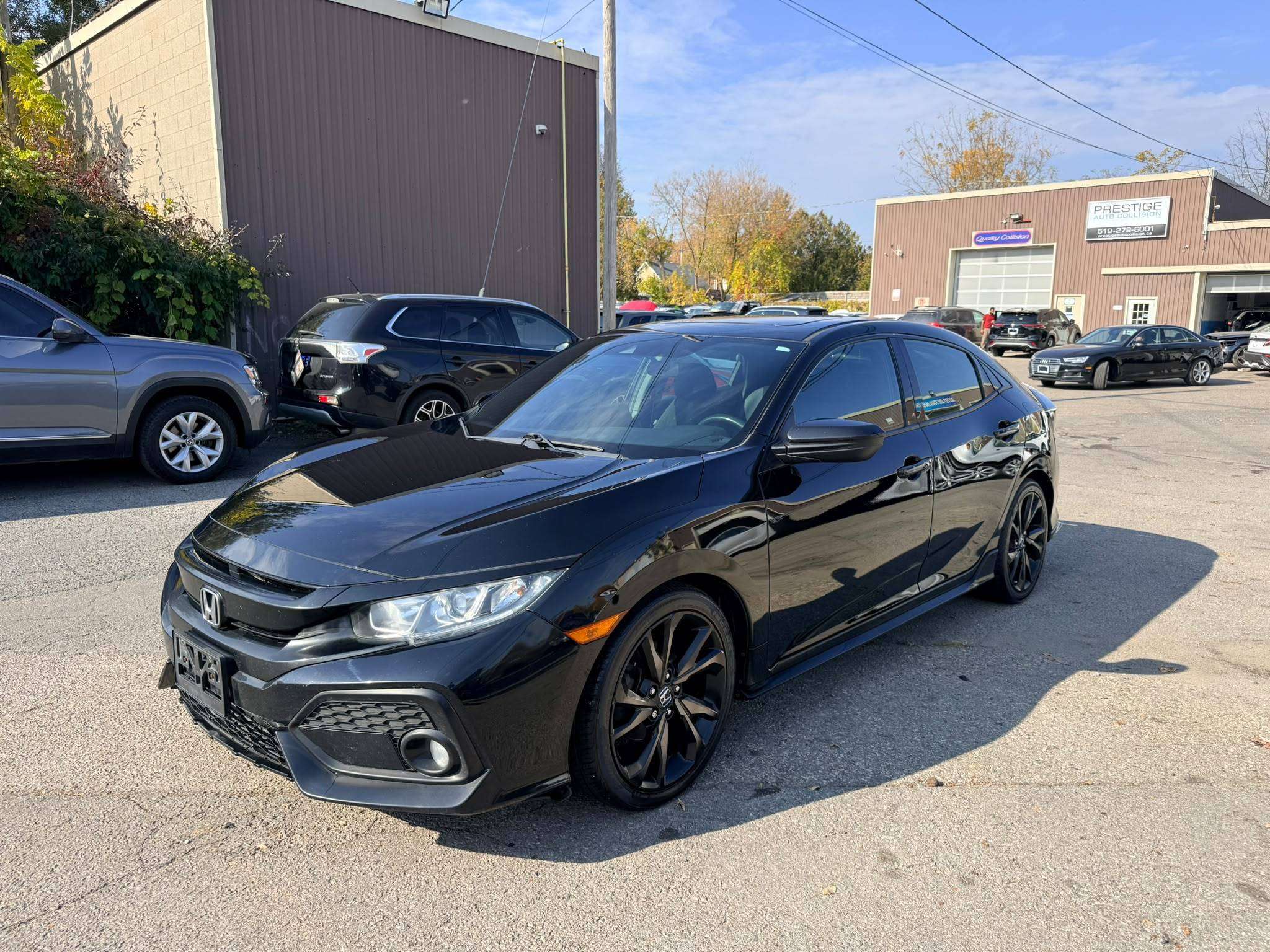 Black 2017 Honda Civic Hatchback Hatchback Front-Wheel Drive Automatic