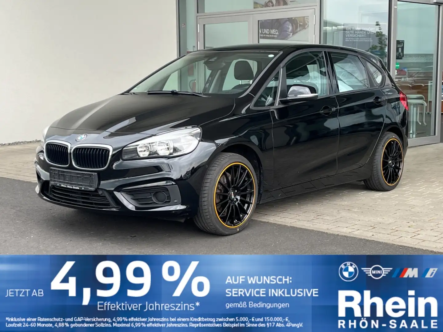 BMW 220 i Active Tourer Navi.AHK.ParkA.PDC.SH.LM-Felg Zwart - 1