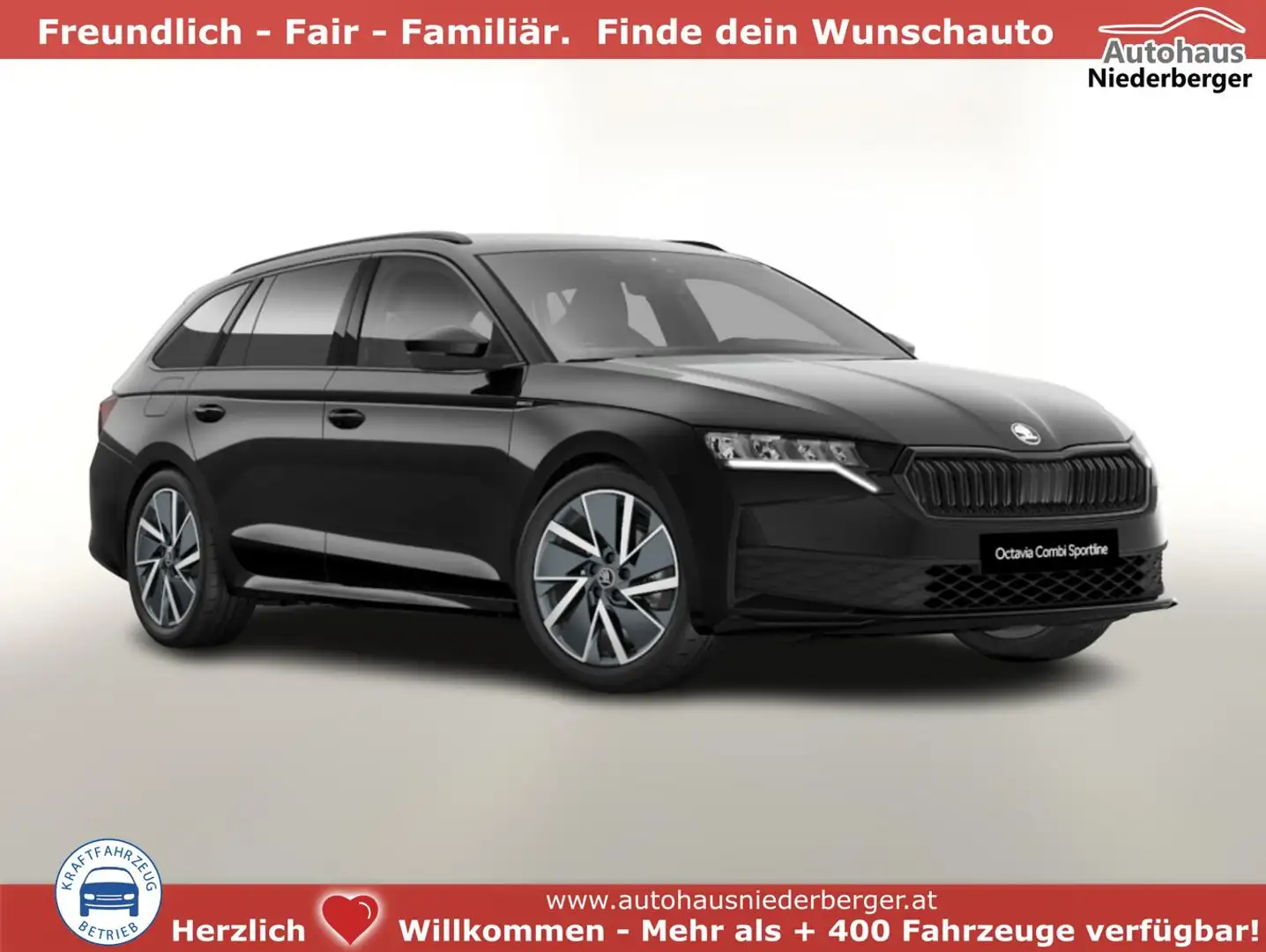 Skoda Octavia Combi Sportline DSG Sportl ACC SideA 18Z Keyl S... Schwarz - 1
