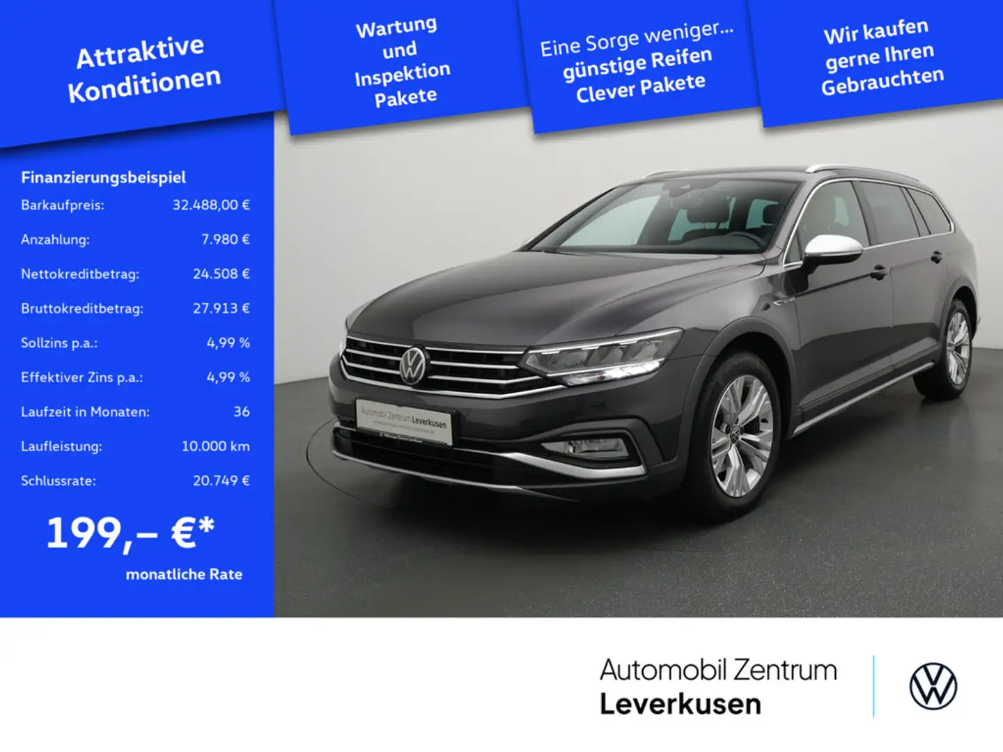 Volkswagen Passat Alltrack 4Motion ACC NAVI KAM SHZ AHK Szary - 1
