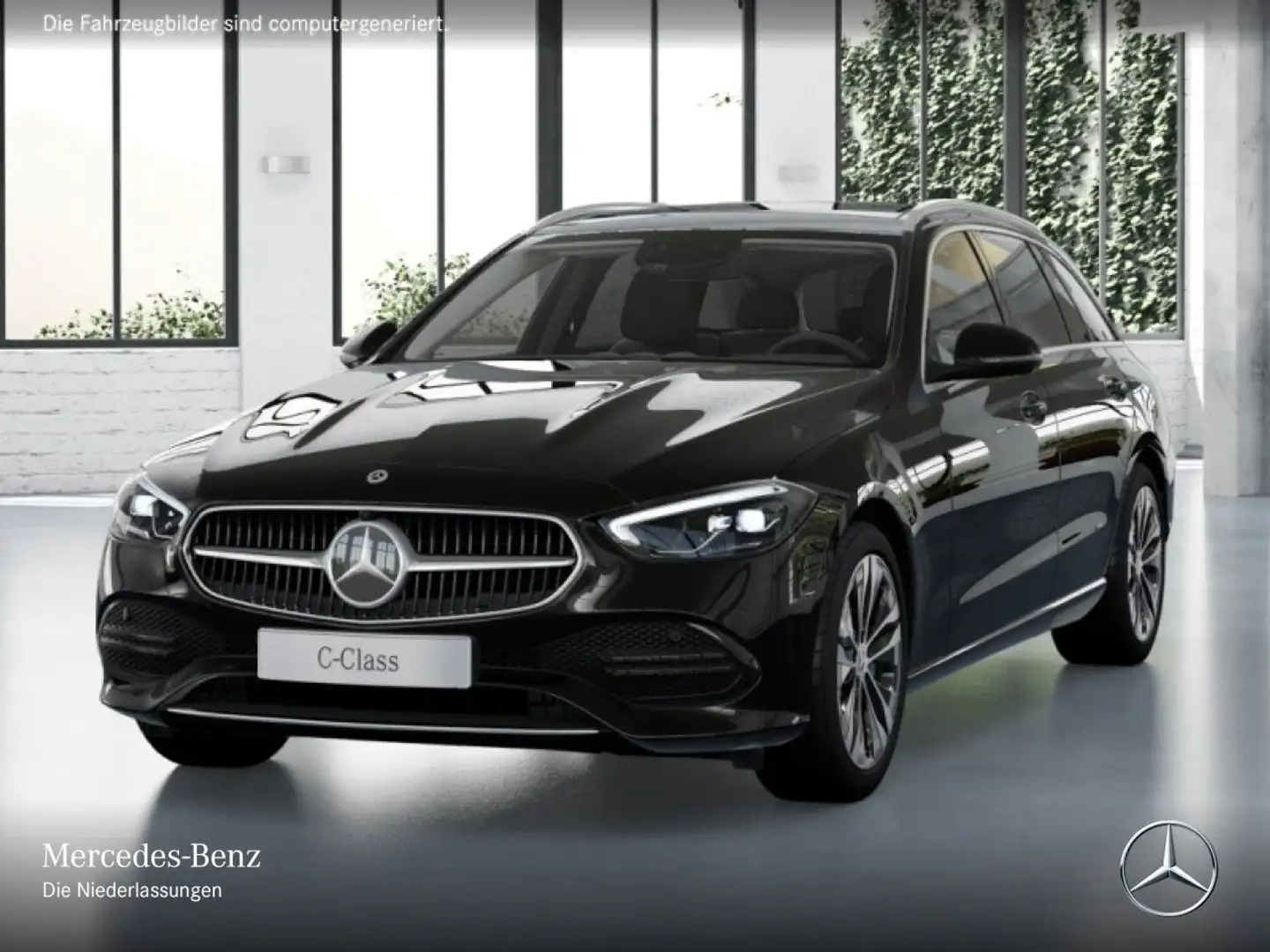 Mercedes-Benz C 300 e T AVANTG+PANO+360+AHK+LED+KEYLESS+9G Schwarz - 2