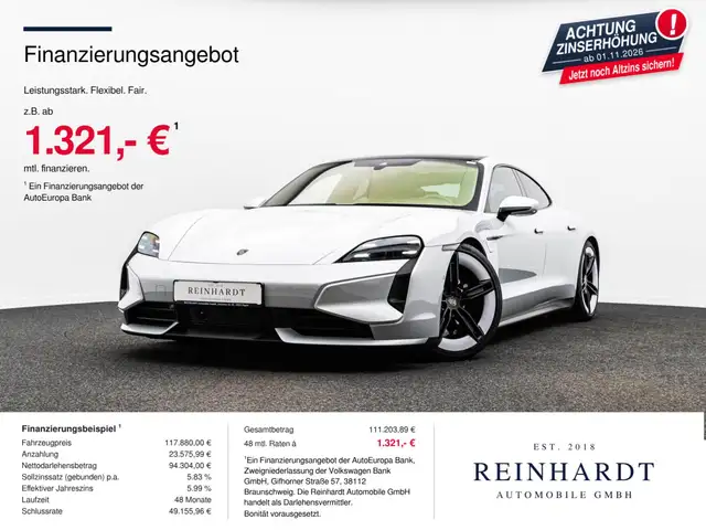 Porsche Taycan TURBO ACC/HuD/PANO/PDLS+/KERAMIK/18 WEGE