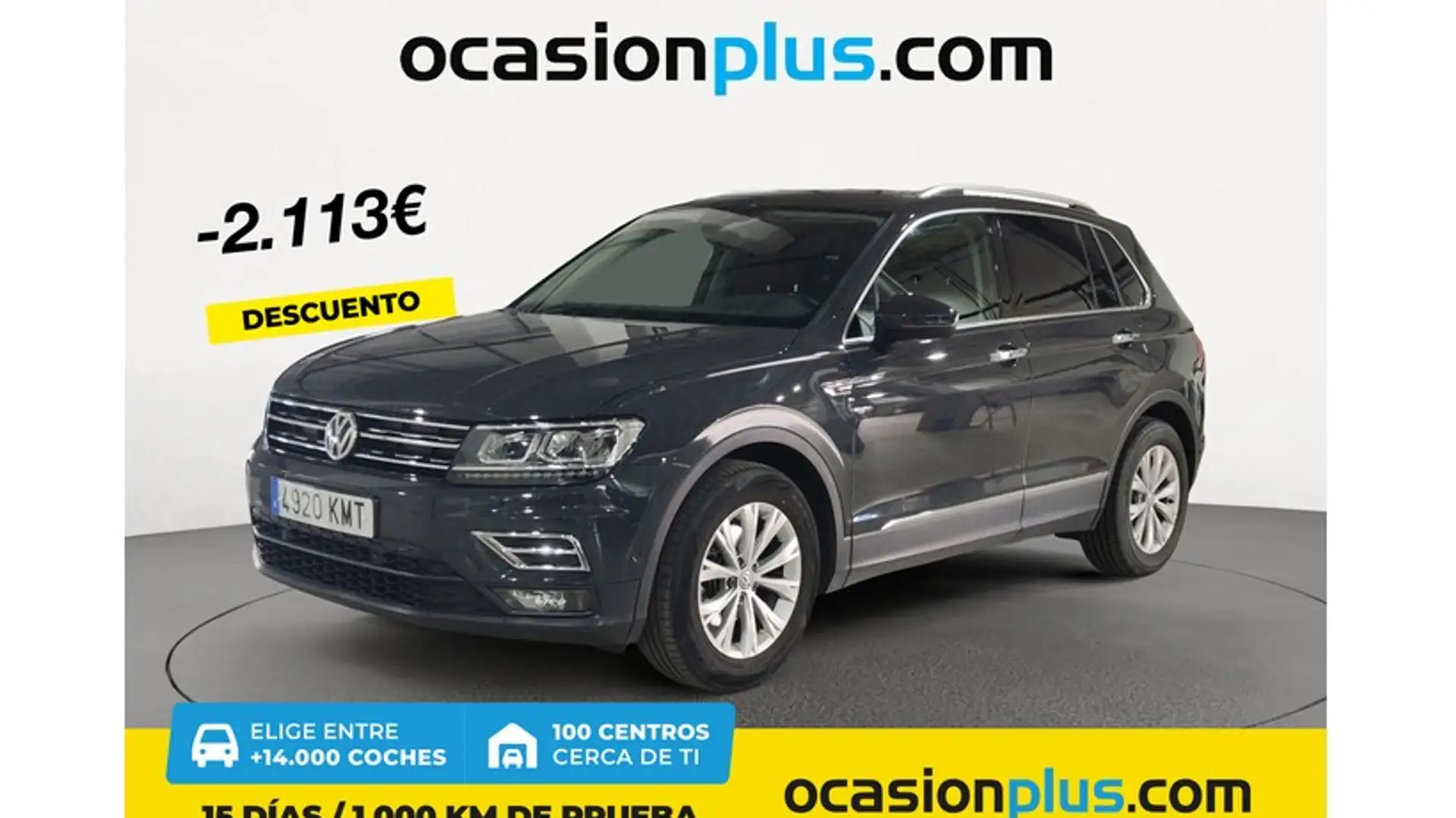 Volkswagen Tiguan 1.4 TSI Tech&Go 92kW Gris - 1