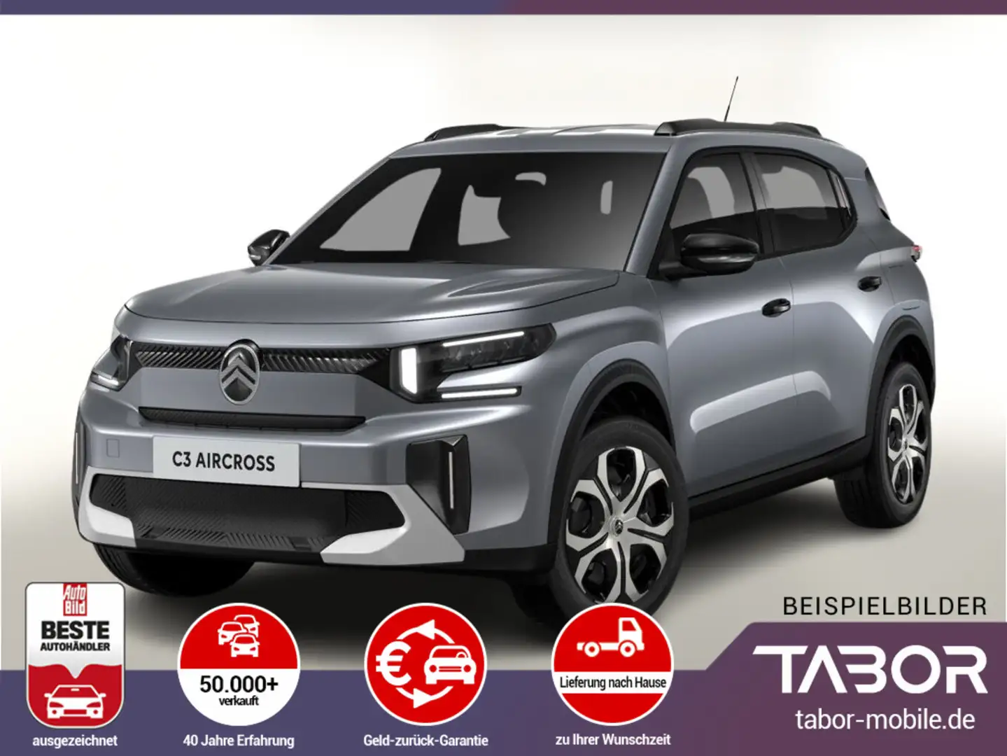 Citroen C3 Aircross Turbo 100 PLUS Kam PDC Temp CarP BT Gri - 1