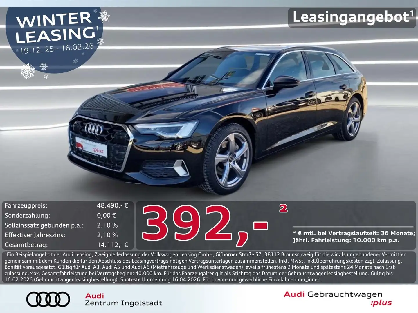Audi A6 Avant 45 TFSI MATRIX AHK ACC 19" KAM. Advanced Schwarz - 1