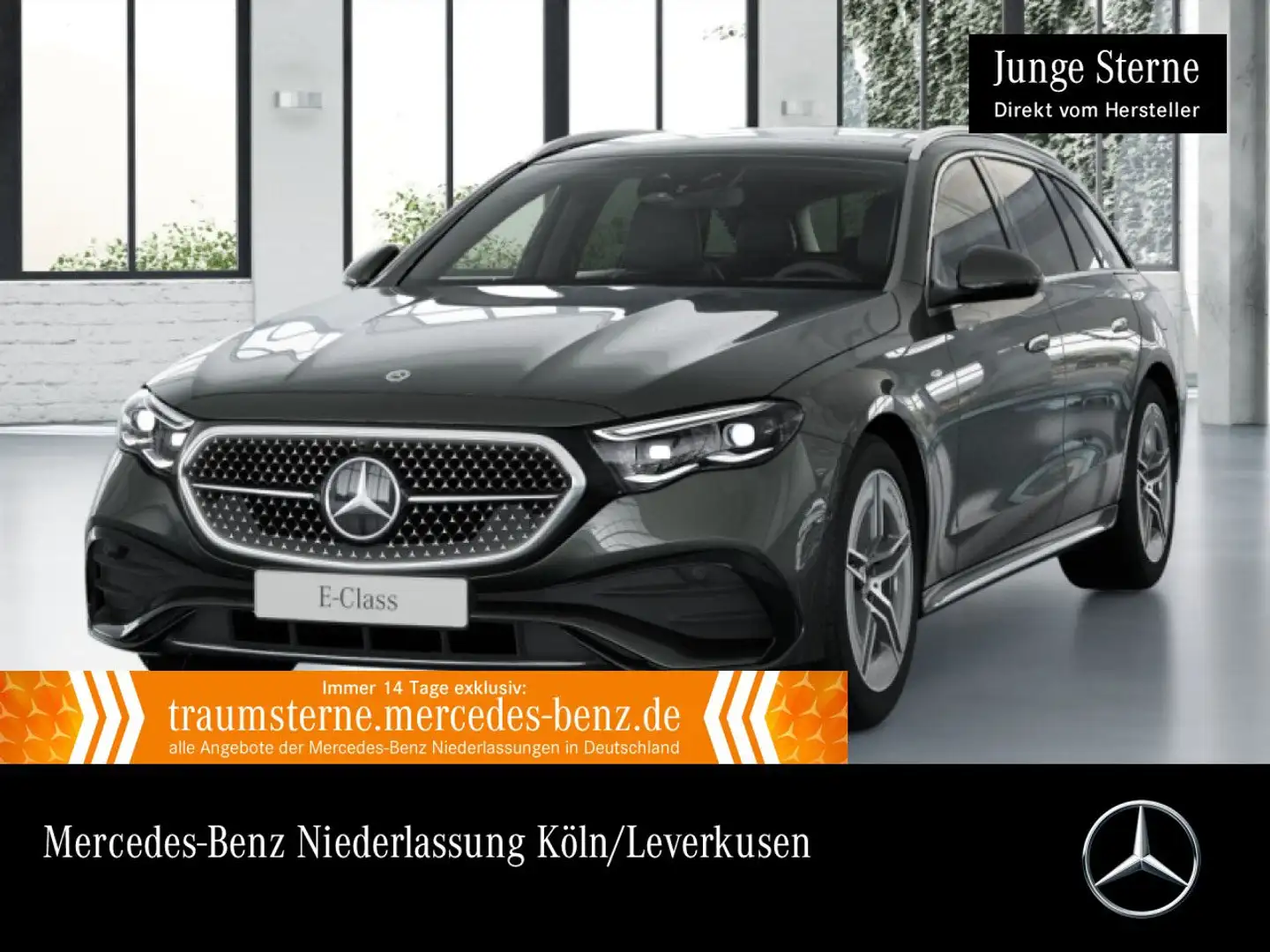 Mercedes-Benz E 300 de T Hybrid AMG Fahrass 360° Pano Distr. AHK Grau - 1
