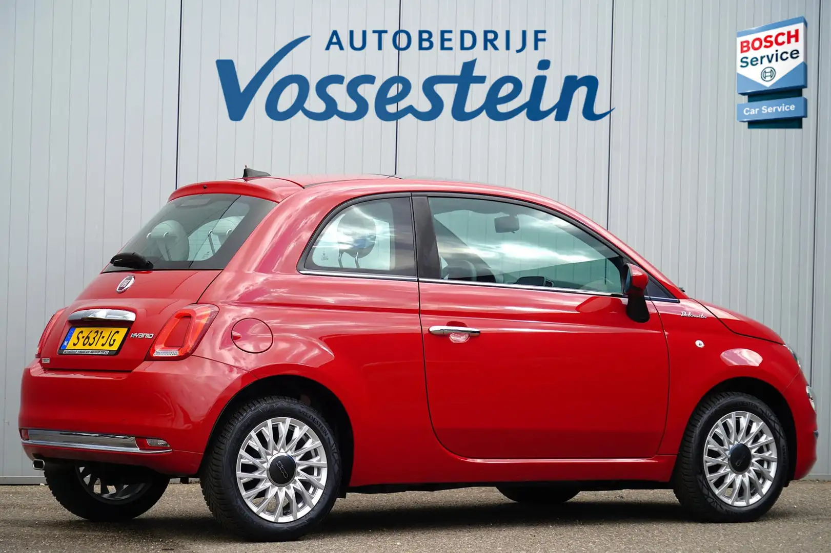 Fiat 500 1.0 Hybrid Dolcevita / NL-Auto / 24dkm NAP / Panor Rood - 2