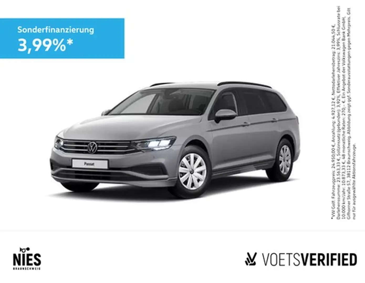 Volkswagen Passat Variant 2.0 TDI DSG RearView+App-Connect+SHZ Silber - 1
