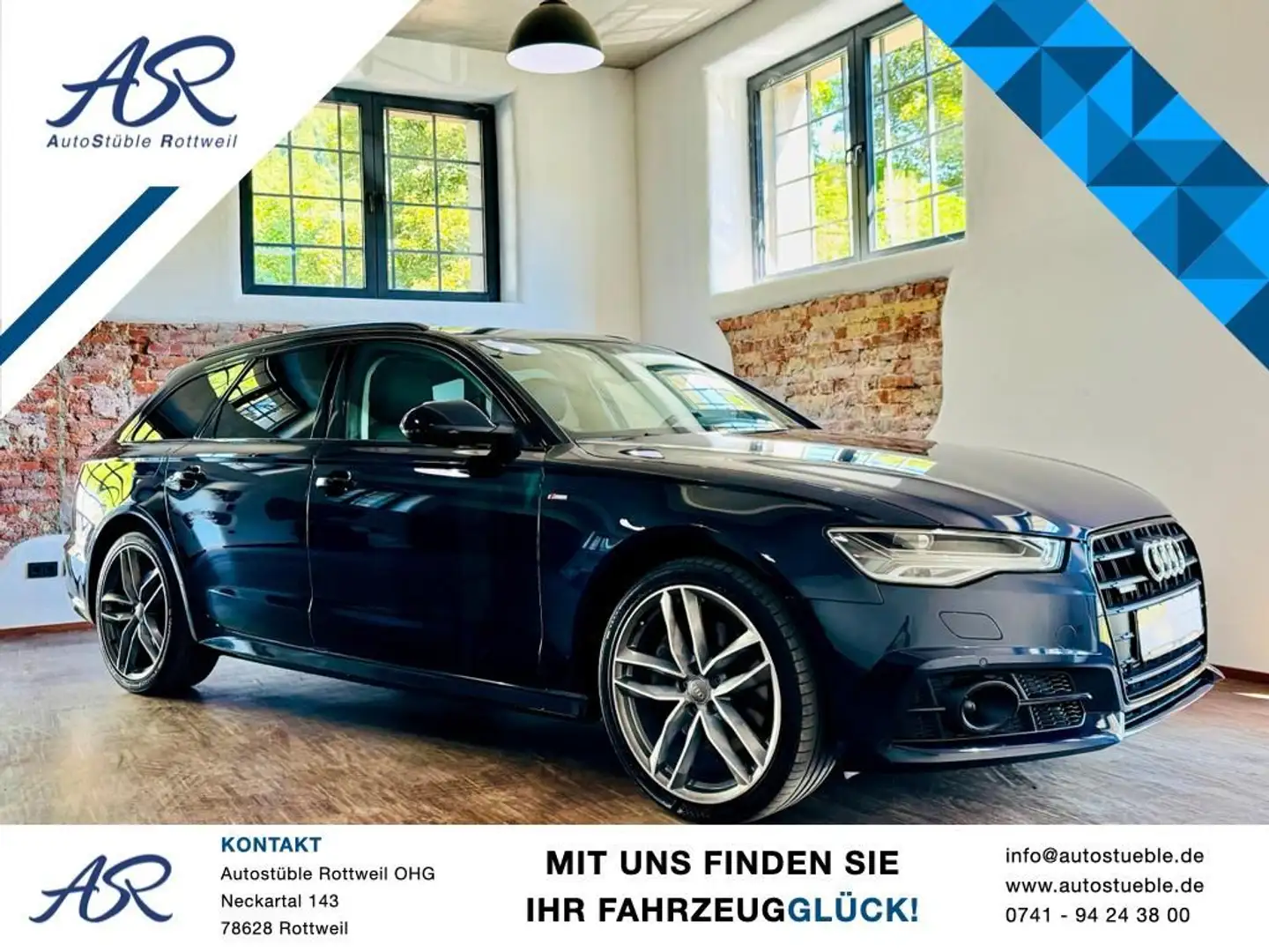 Audi A6 Avant 3.0 TDI qu S-tronic S line Pano Matrix Blau - 1