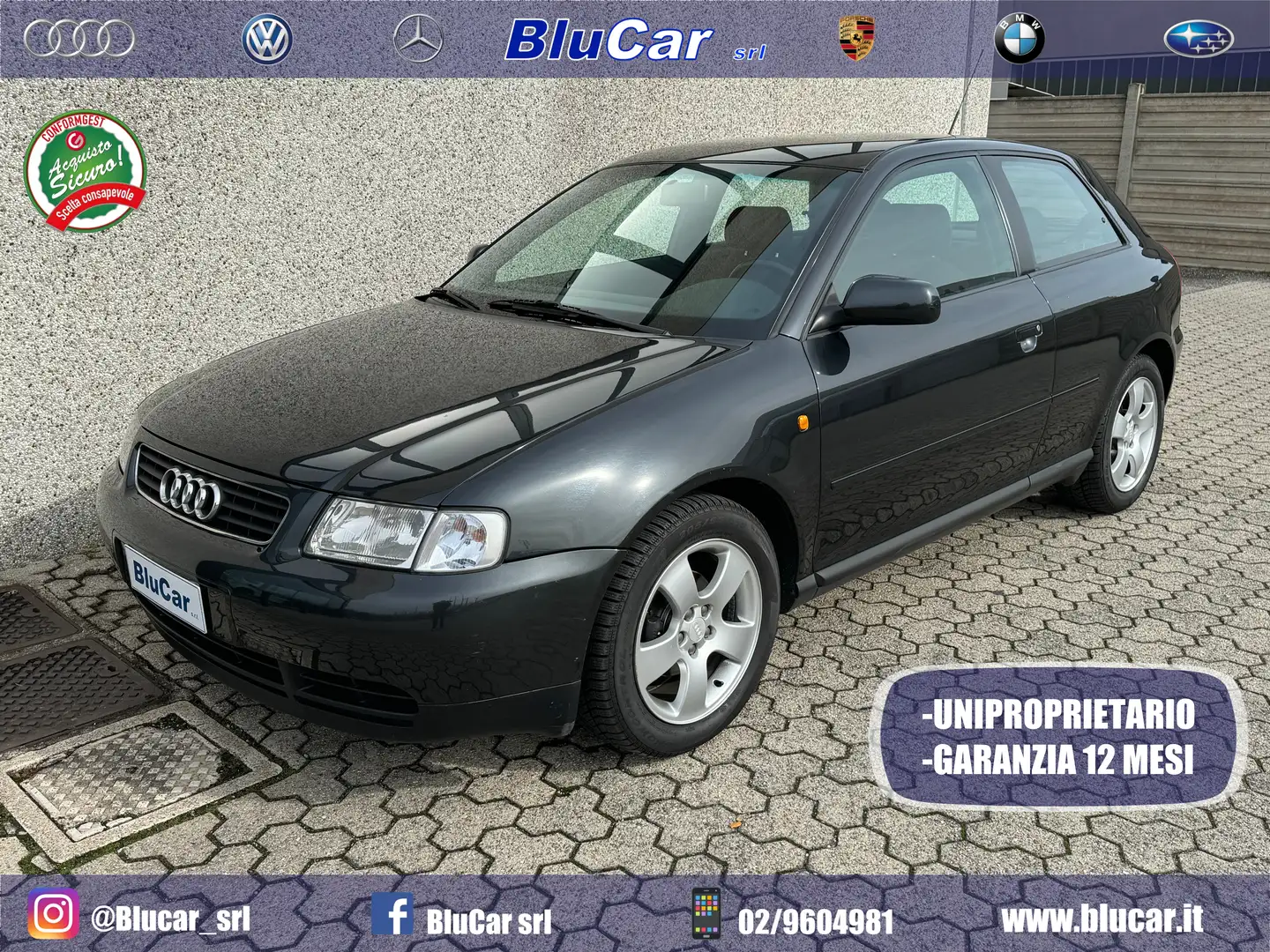 Audi A3 A3 3p 1.6 Ambition 101 cv Black - 1