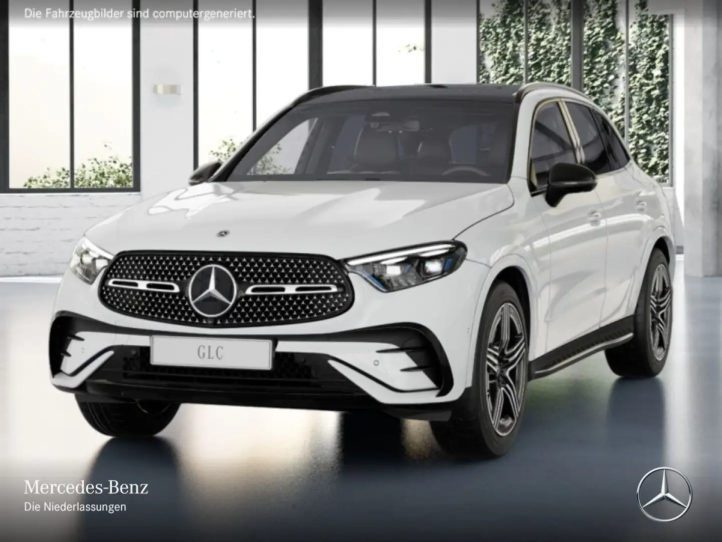 Mercedes-Benz GLC 300 de 4M AMG+NIGHT+PANO+360+AHK+BURMESTER+9G Weiß - 2