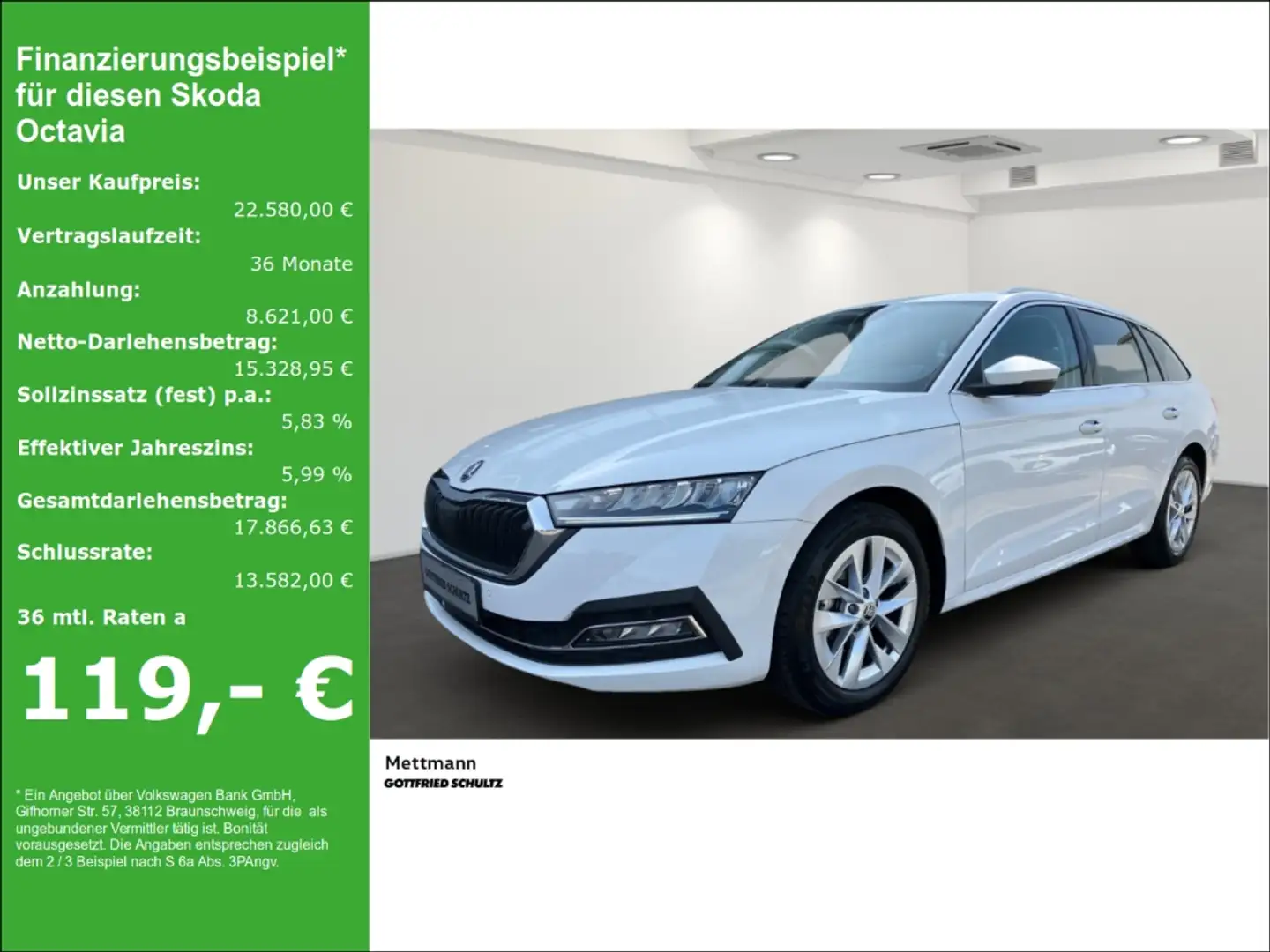 Skoda Octavia Combi Style 2.0 TDI LED NAVI SHZ PDC Weiß - 1
