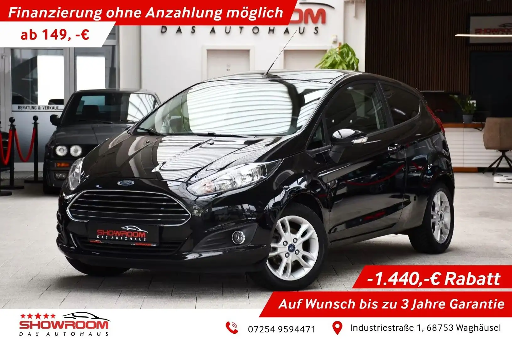 Ford Fiesta Sync Edition Navi Bluetooth Isofix 1.Hand Negro - 1