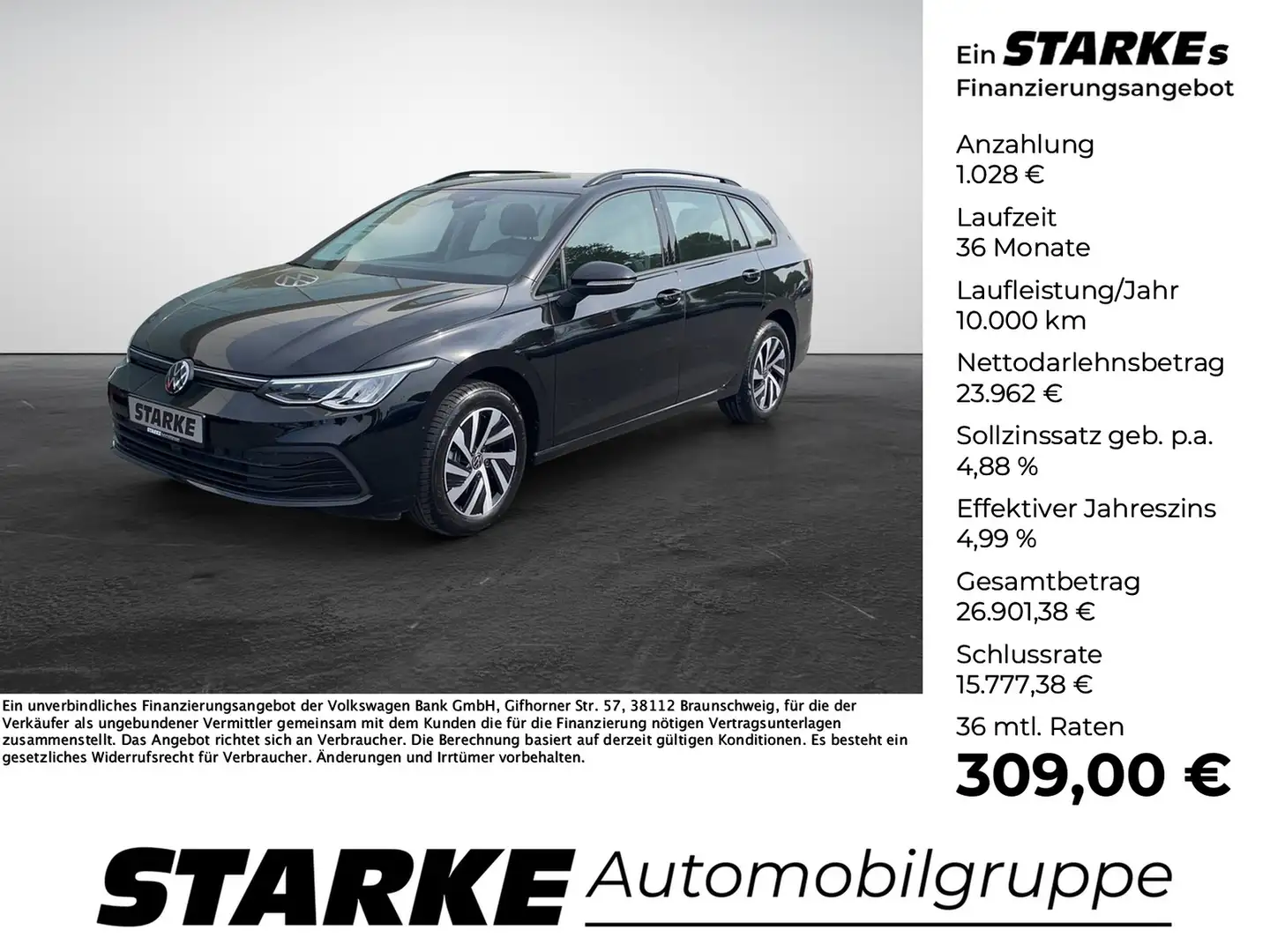 Volkswagen Golf Variant Golf Variant 2.0 TDI Life Schwarz - 1