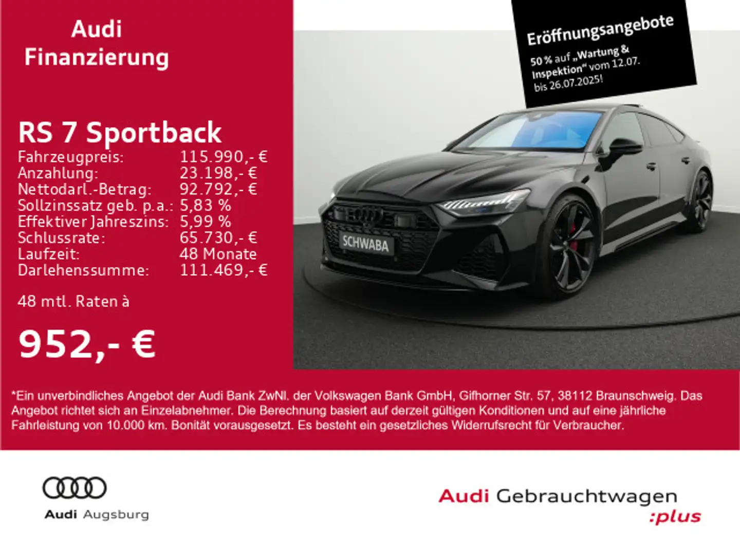 Audi RS7 *UPE 176T€ V/max.305*KERAMIK*22"* Negro - 1