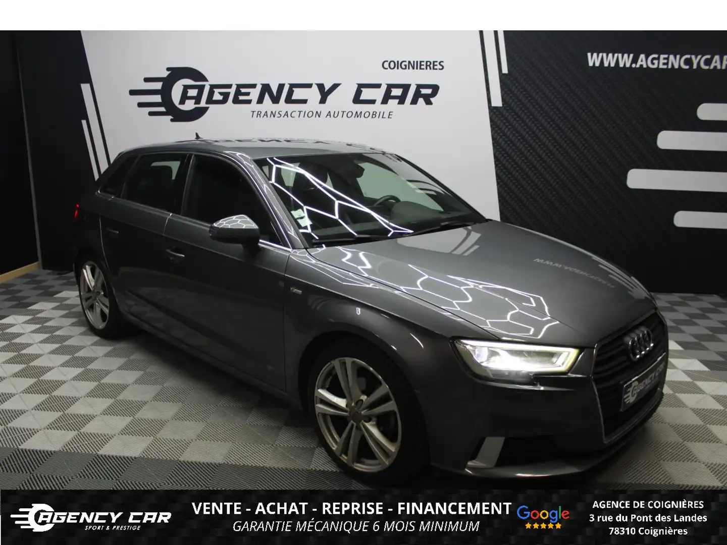 Audi A3 1.5 35 TFSI CoD -150  8V  S line Gris - 1