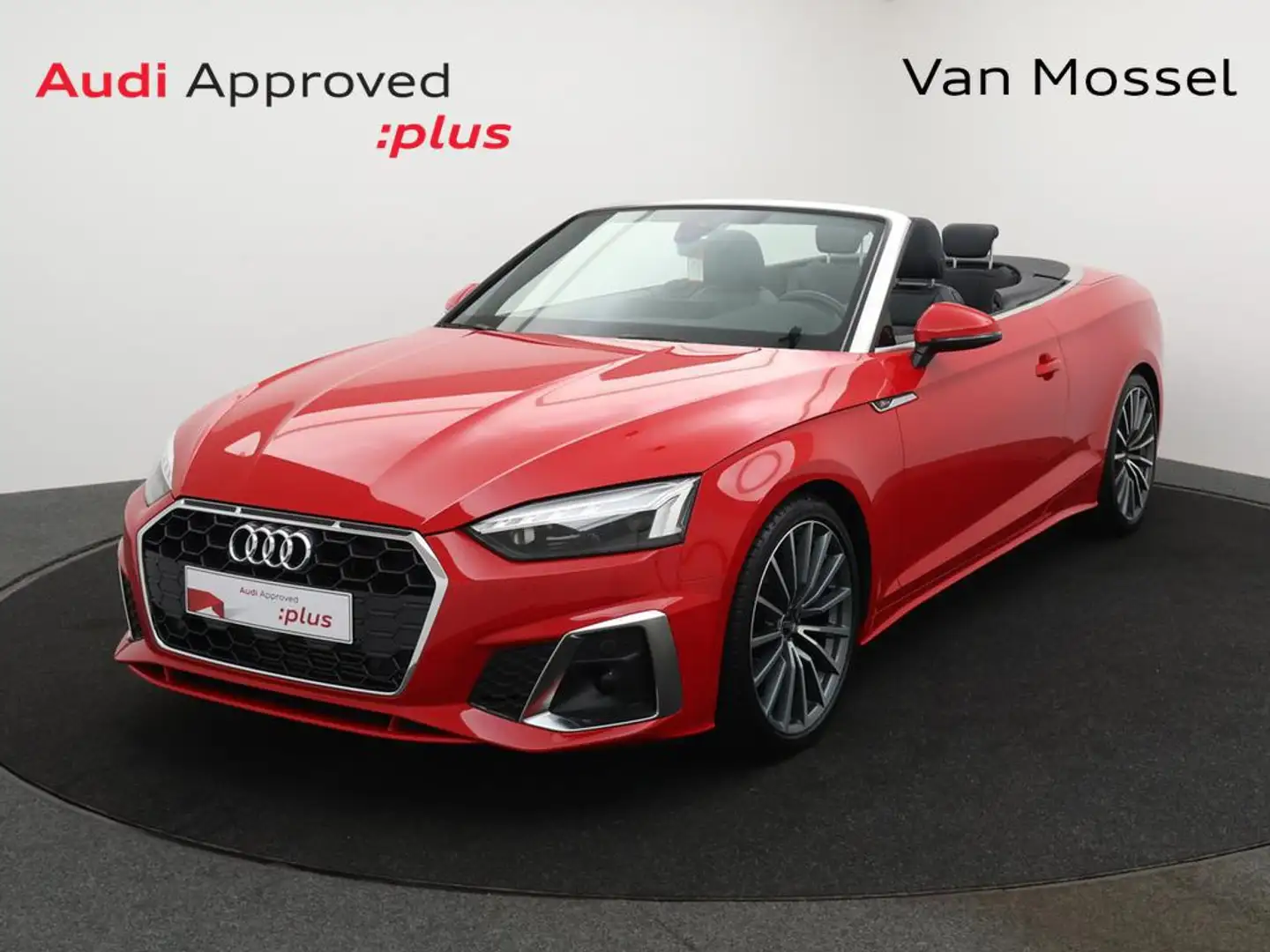 Audi A5 Cabriolet Audi A5 Cabriolet S-LINE 35TFSI 150PK *AUTOMAAT*NEKVERWARMING*LEDER*NAVI*APP CONNECT*BLTH*CRUISE*DIGITAL DASHBO Rood - 1