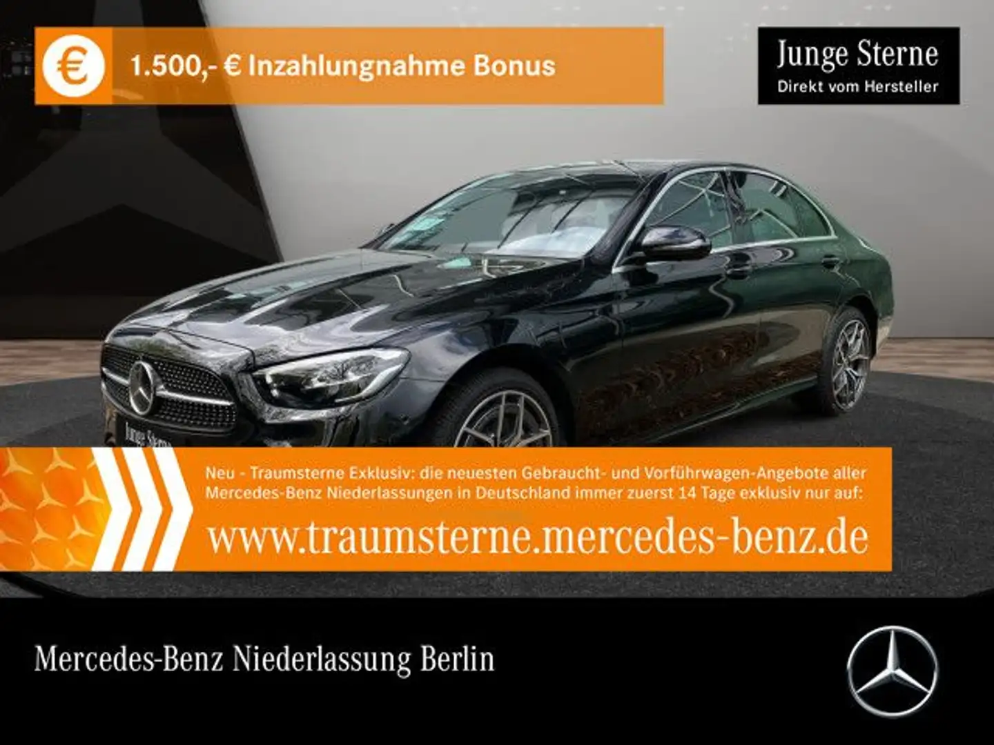 Mercedes-Benz E 450 4M AMG+360+AHK+LED+FAHRASS+19"+9G Schwarz - 1