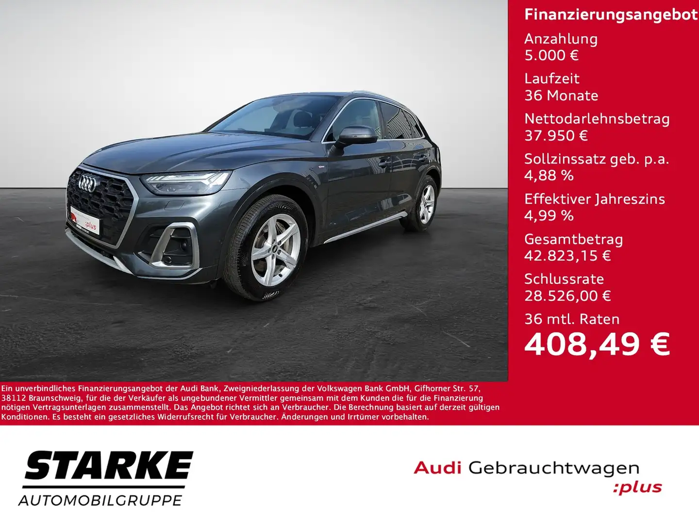 Audi Q5 50 TDI tiptronic quattro S line NaviPlus Matrix... Gris - 1