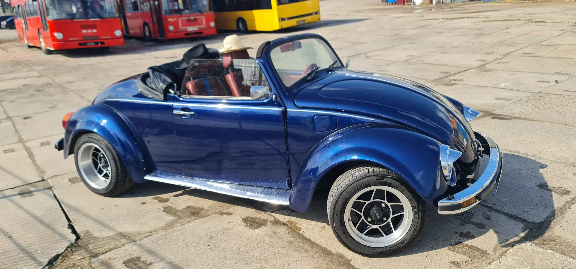 Volkswagen Käfer Cabrio Jeans Offen Синій - 1
