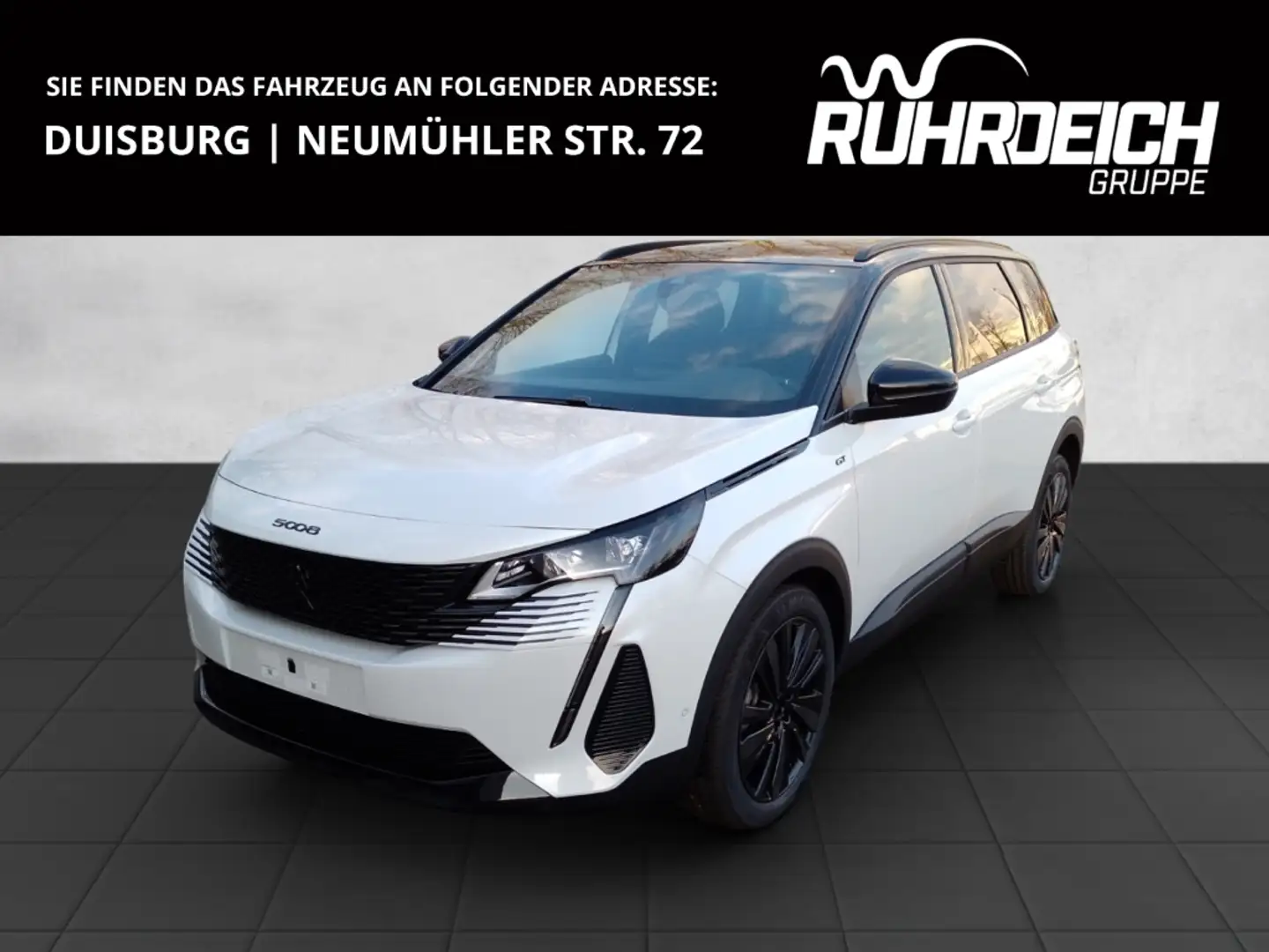 Peugeot 5008 Hybrid 136 GT 1.2 7-Sitzer Black Tone SHZ NAVI LM Weiß - 1