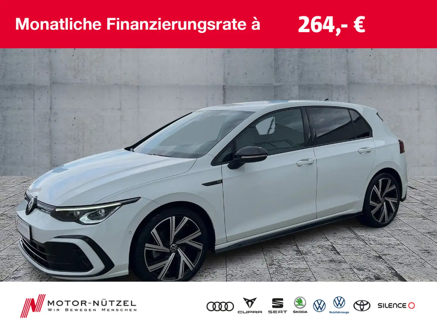 Volkswagen Golf VIII 1.5 TSI R-LINE 4JG+LEDplus+ACC+NAV+SHZ Weiß - 1