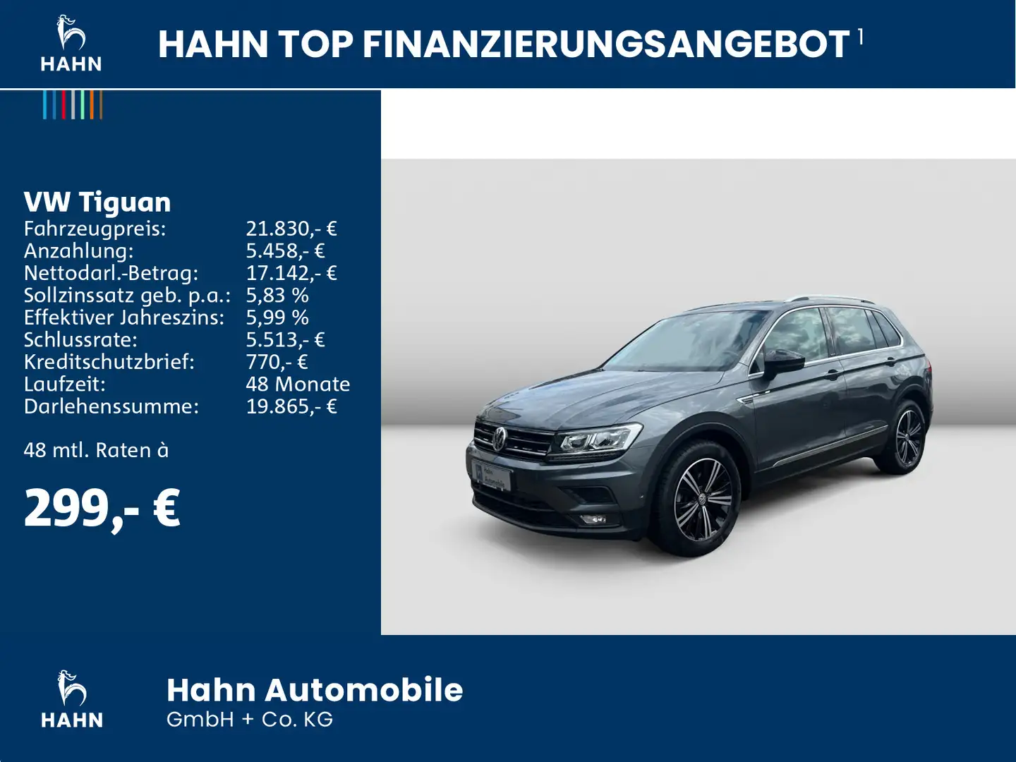 Volkswagen Tiguan 1.5TSI IQ.DRIVE AHK LED Navi Cam ActiveIn Grau - 2