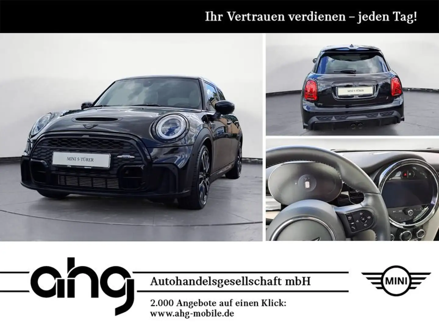 MINI Cooper S JCW Steptronic EDC Panorama Klimaaut. Zwart - 1