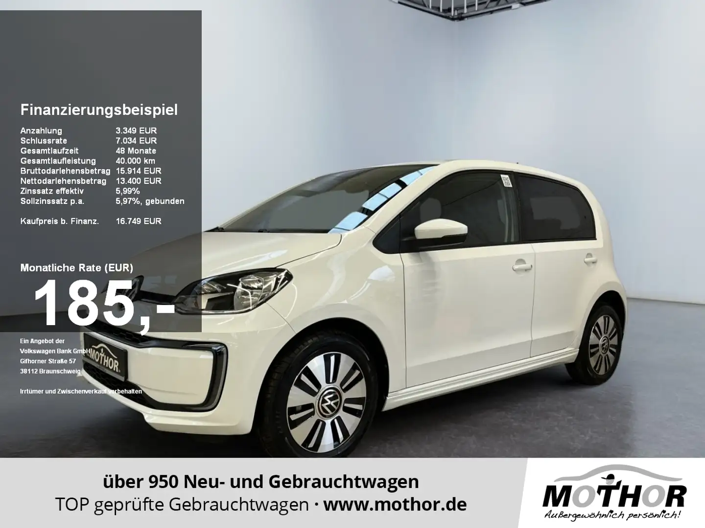 Volkswagen e-up! Style Plus 32kWh Frontscheibe beheizbar LM Blanco - 1