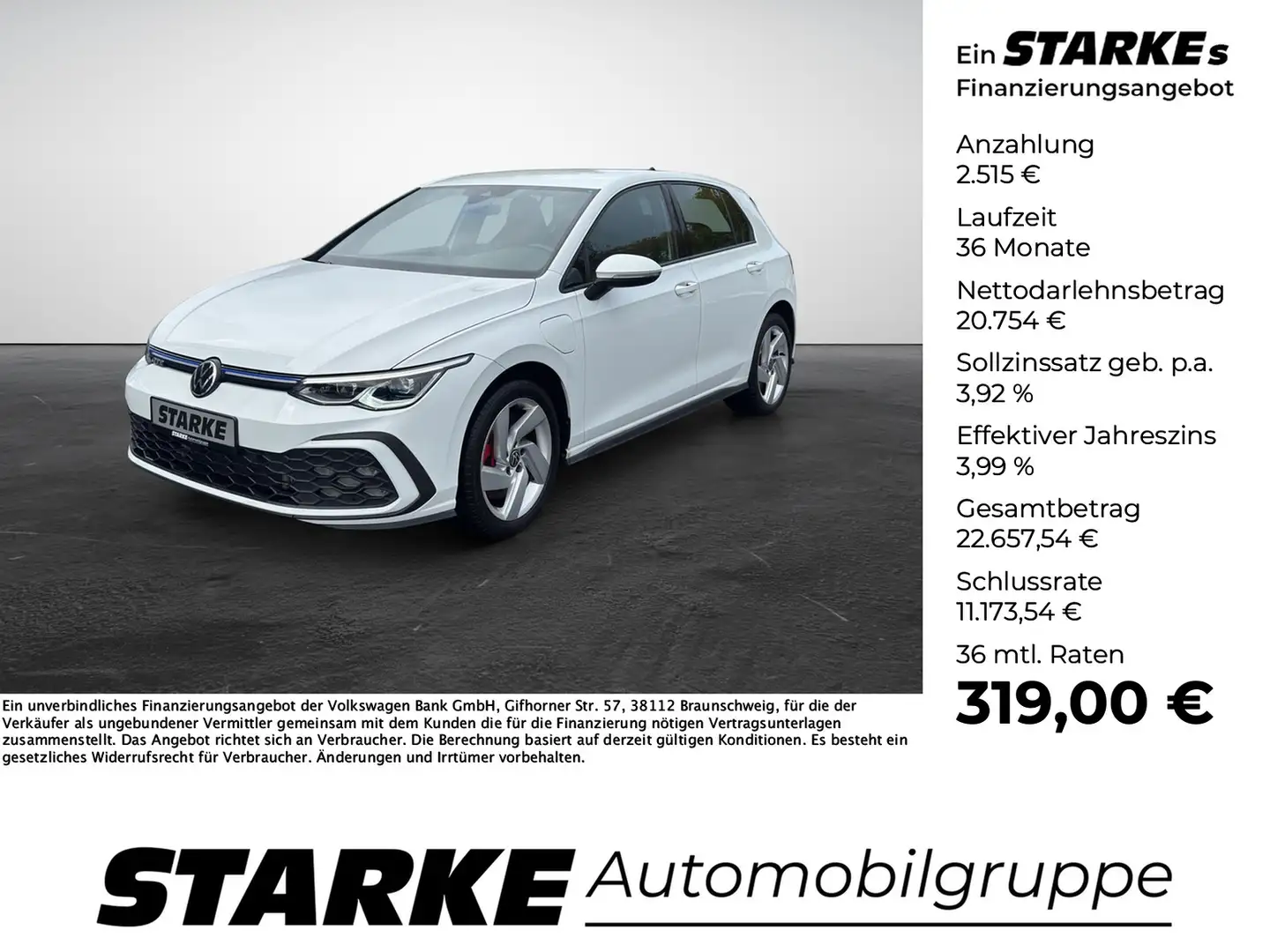 Volkswagen Golf GTE 1.4 TSI DSG eHybrid Weiß - 1