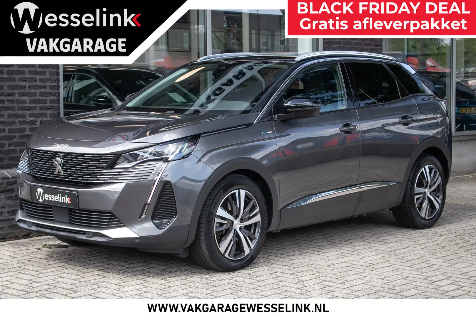 Peugeot 3008 1.6 HYbrid 225 Allure Pack Business | Electrische Grau - 1