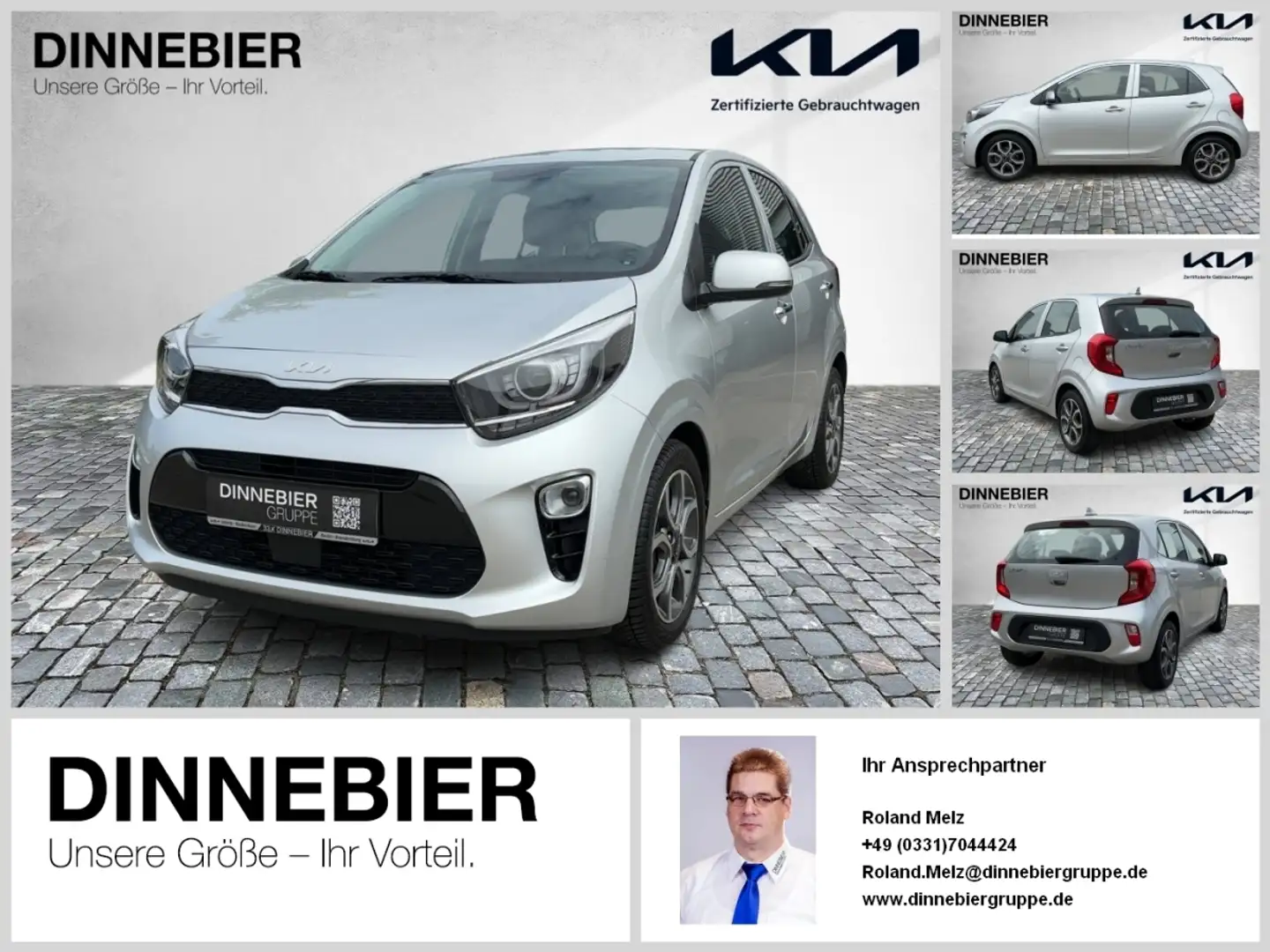 Kia Picanto 1.2 Spirit Automatik+Navi+Kamera+SHZ Argent - 1