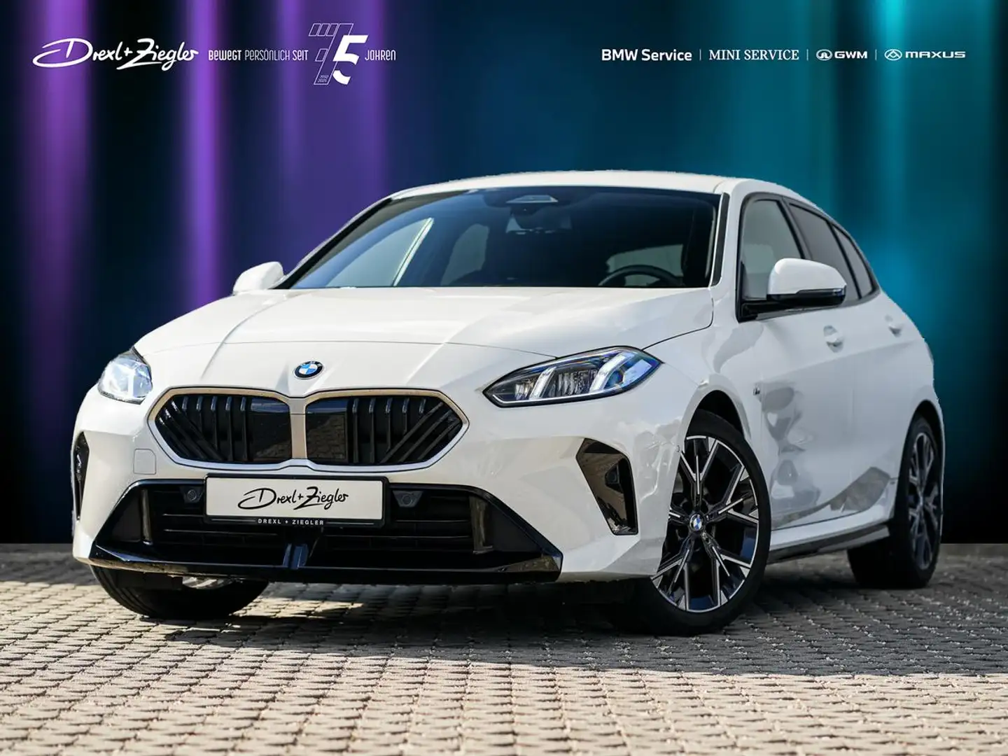 BMW 120 M Sport SHZ 2-ZonKlima Navi S-Glas ParkAss Weiß - 1