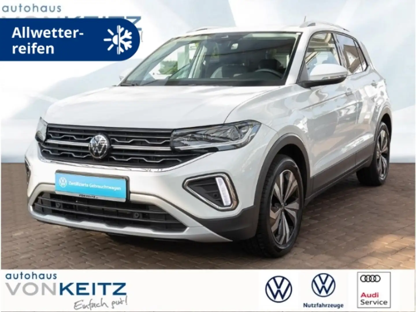 Volkswagen T-Cross 1.0 TSI DSG Style +MATRIX+RFK+KLIMA+ALLW+ Blanc - 1