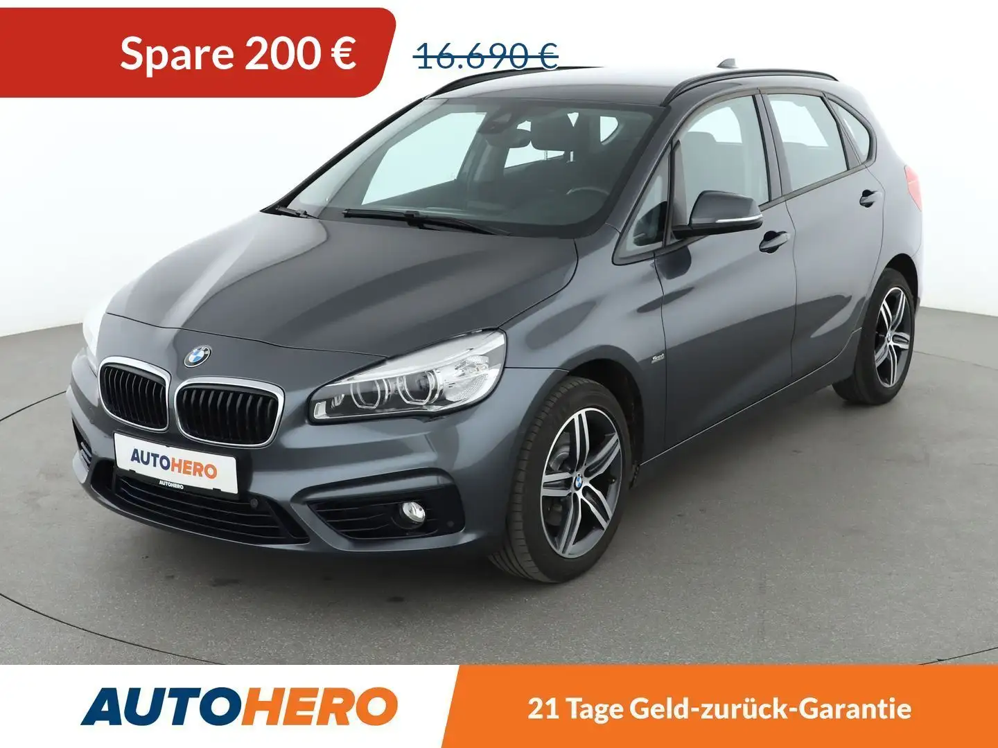 BMW 218 218d Active Tourer Sport Line Aut.*NAVI*LED* Grau - 1