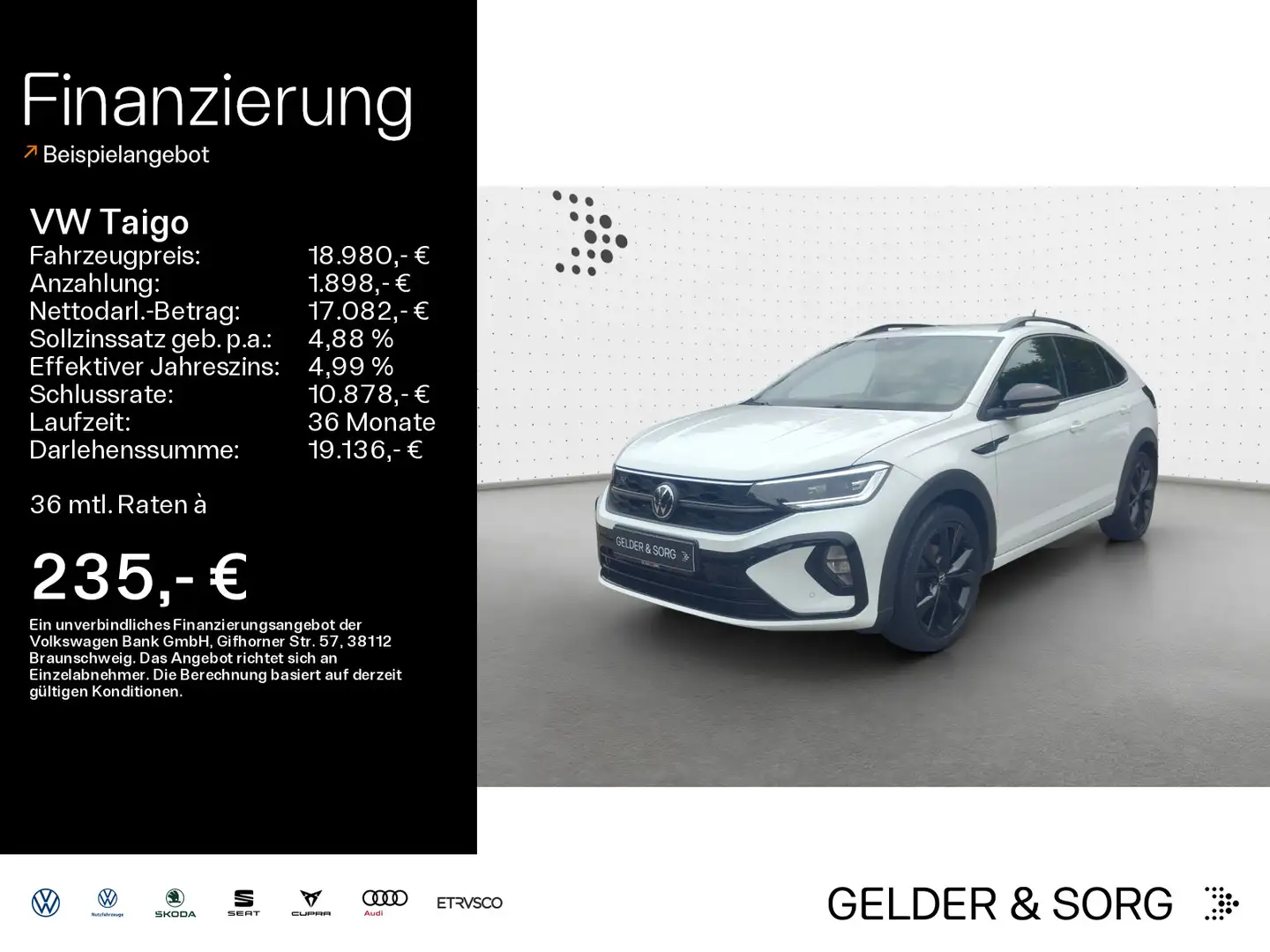 Volkswagen Taigo 1.0 TSI R-Line |ACC|RFK|LED|NAVIDAB Wit - 1