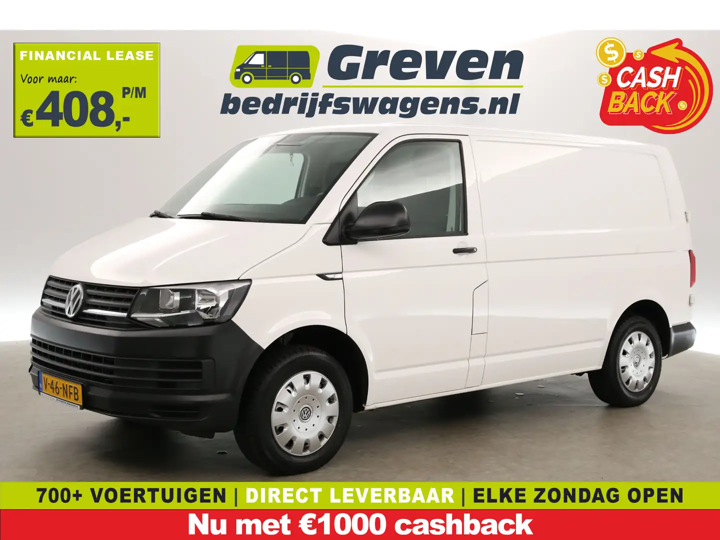 Volkswagen Transporter 2.0 TSI 150PK L1H1 | Euro6 | Koelwagen 0° | Benzin Blanc - 1