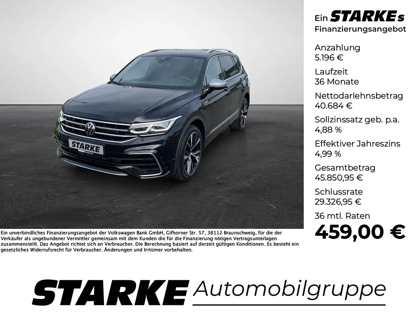 Volkswagen Tiguan Allspace 2.0 TDI DSG 4M 7-Sitzer R-Line Schwarz - 1