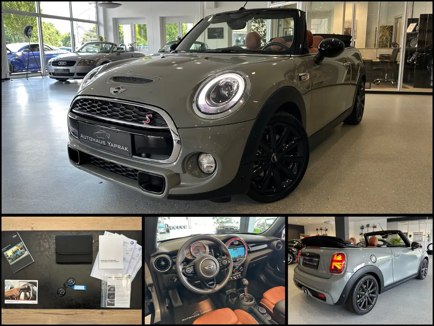 MINI Cooper S Cabrio |Aut.|1.HD|Navi|Leder|13.530km Gris - 1