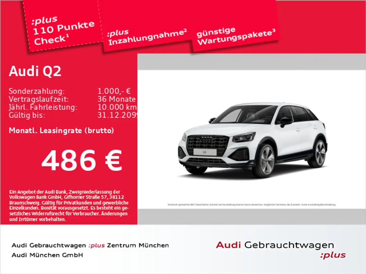 Audi Q2 advanced 35 TFSI 110(150) kW(PS) S tronic Weiß - 1